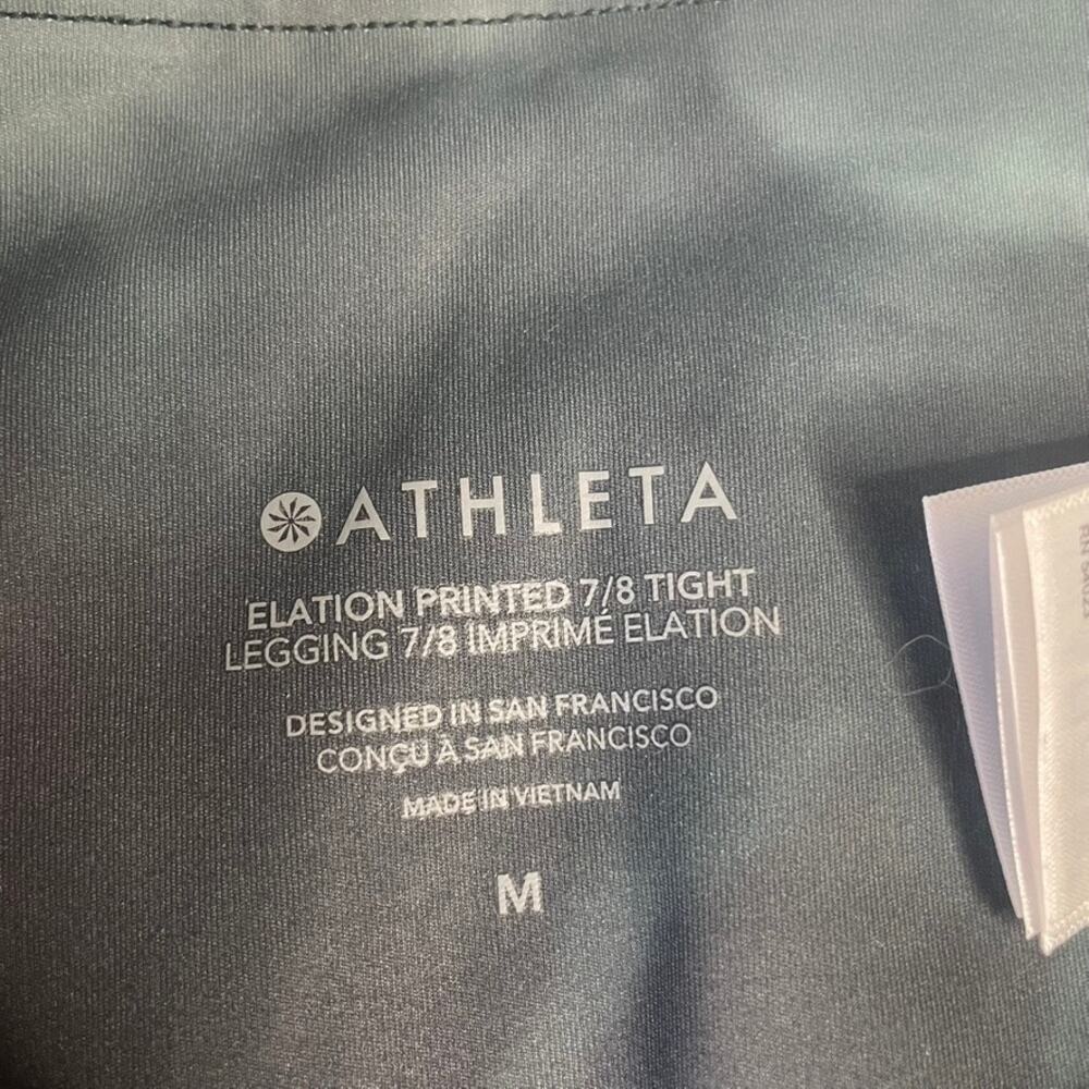 Athleta Elation Printed 7/8 Tight Legging Capri Tie Dye M - Picture 4 of 7